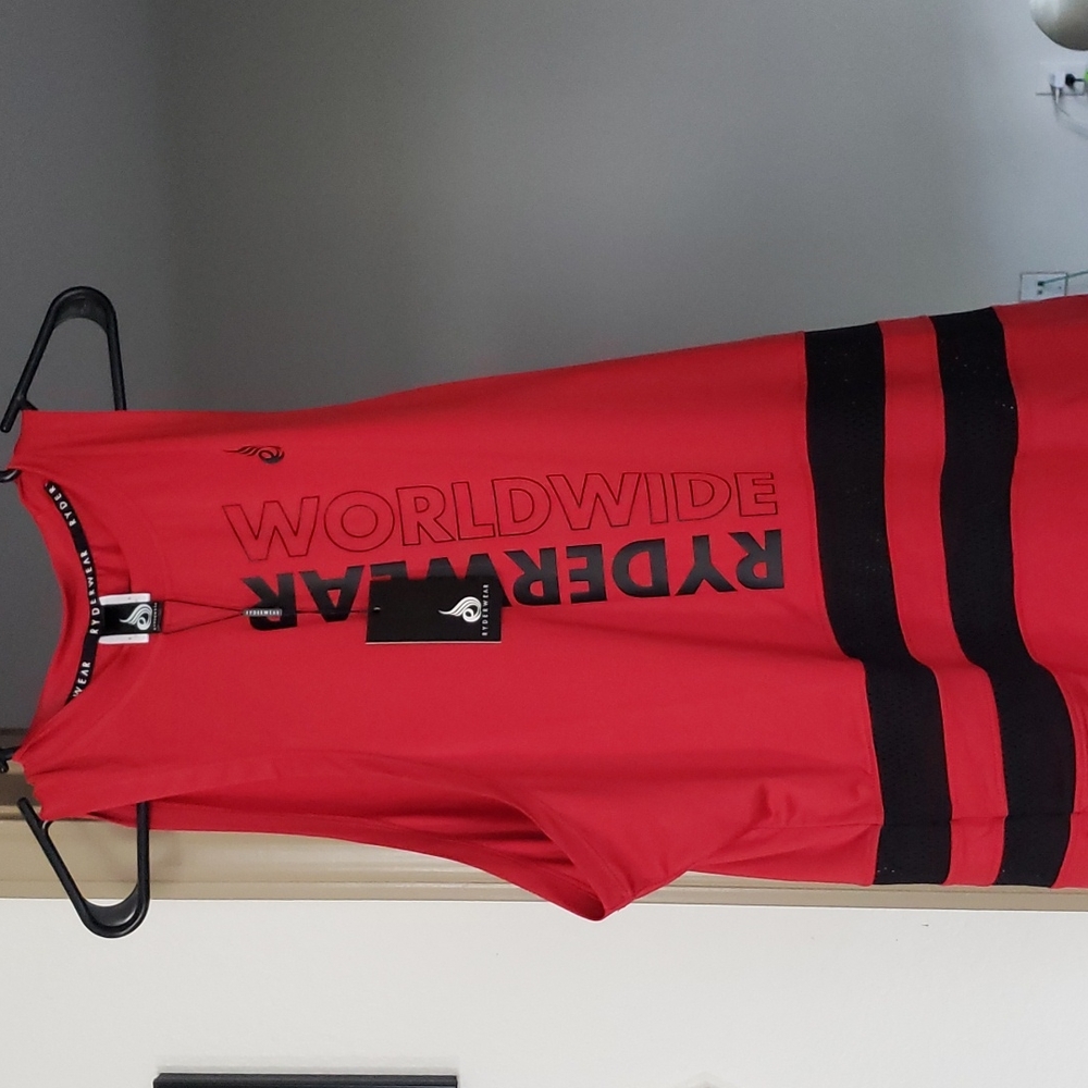 Mens evo baller ryderwear red tank top size small